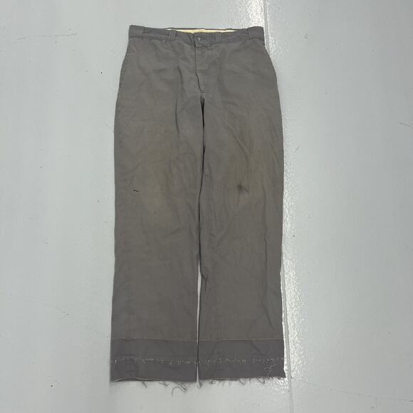 Vintage 60s Grey Sanforized Workwear Chinos 32x30 - Picture 1 of 5